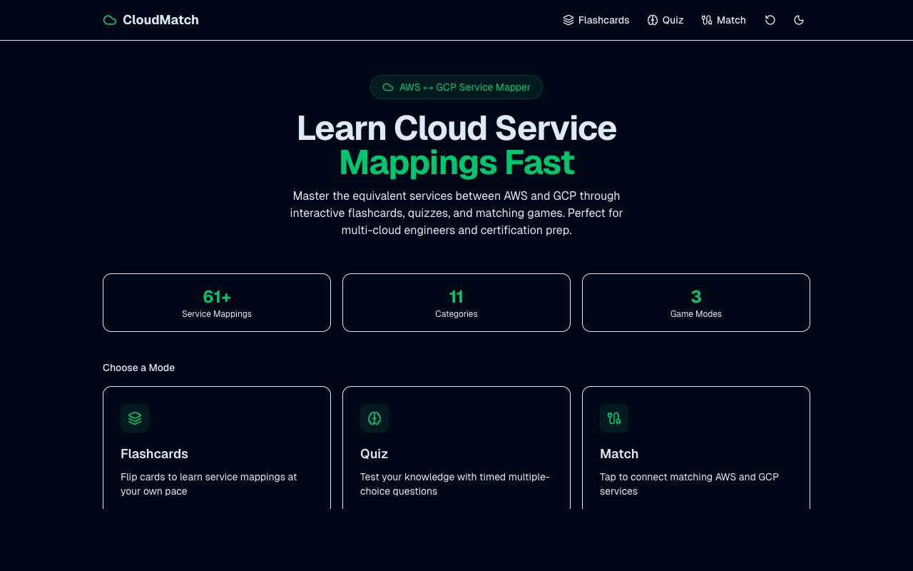CloudMatch screenshot